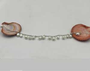 Pulsera de Cadena de Eslabones Plateados con Dijes de Perlas de Agua Dulce, Colgante de Perla, Ajustable, Venta al por Mayor Personalizada, Suministro B2B - Product Image 2