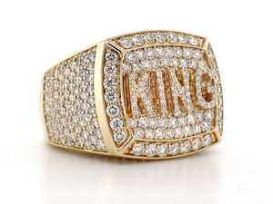 Anillo Unisex de Plata de Ley 925 con Incrustaciones de Moissanita Estilo Rey, Engaste de Puntas, 20 g, Regalos de Compromiso, Boda y Aniversario - Product Image 2