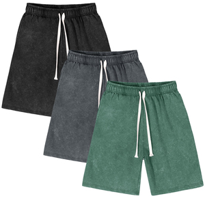 Shorts de bain pour hommes à cordon de serrage, couleur unie, été, haute qualité, décontracté, sport, plage, OEM, non tissé, séchage rapide, respirant - Product Image 1