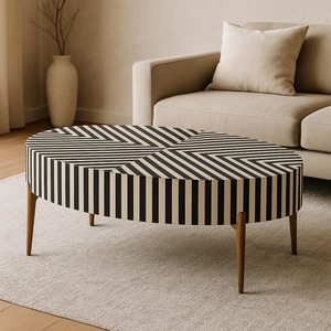 Modern Classic Coffee <b>Table</b> Handmade Durable Elegant Bone Inlay Unique Home Decor Wood Accent Furniture Living Room Home Decor - Product Image 4