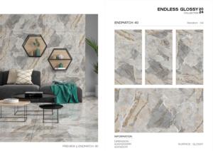 Carreaux de porcelaine polis et émaillés 600x1200mm (60x120cm, 24x48 pouces) blancs brillants de luxe pour sols et murs, idéaux pour les espaces intérieurs modernes - Product Image 4