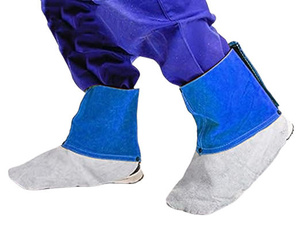 Protège-chaussures de soudage en cuir de vachette pleine fleur de haute qualité, résistant à la chaleur, aux étincelles et au feu, pour la protection des pieds - Product Image 6