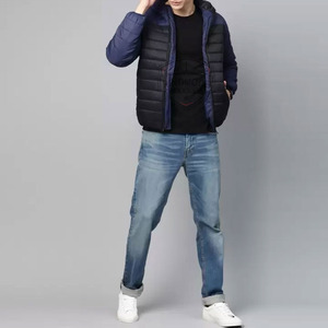 Plus Size Adult Men's <b>Winter</b> Puffer <b>Jacket</b> with Stand Collar and Front Logo Comfortable <b>Long</b> Sleeves Made in Pakistan - Product Image 6