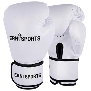 Gants de boxe MMA en cuir véritable 14oz/12oz/16oz, logo personnalisé OEM, entraînement professionnel, sparring, légers, respirants, vente en gros - Product Image 1