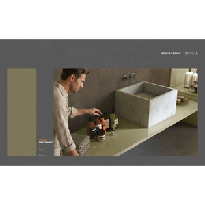 Cristal gris mat 800x2400mm 80x240cm couleur corps résistant aux rayures 1.5cm d'épaisseur dalle de porcelaine carreaux de pierre par Vistaar Granito - Product Image 5