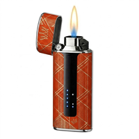 Briquet électronique rechargeable USB Serigs Premium, design coupe-vent, pour cigarettes, barbecue, voyage, chicha, fumer