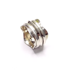 Vintage <b>Silver</b> 925 <b>Spinner</b> Multi Layer <b>Ring</b> Unisex Minimalist Meditation Anxiety Band Fine Jewelry Any Occasion Wear - Product Image 2
