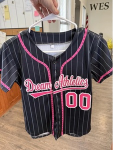 High Quality Custom V-neck Collar <b>Fan</b>-Shaped Baseball Jerseys Breathable Mesh Plus Size Short Heat-Transfer Printed 100% - Product Image 2