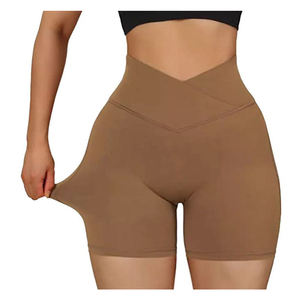 Shorts Deportivos de Cintura Alta para Mujer, 100% Algodón, Alta Elasticidad, Sin Costuras, para Gimnasio, Fitness, Running, Yoga, Ropa Deportiva - Product Image 6