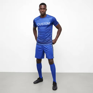 Maillot de football pour adultes de haute qualité, personnalisé avec logo et numéros, impression numérique, séchage rapide, spandex/polyester, uniforme de football d'été - Product Image 3