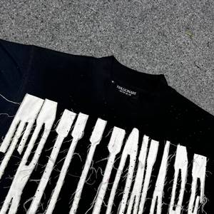 Camiseta Corta Negra para Hombre, Estilo Moderno, Cuello Redondo, Manga Corta, Estilo Urbano, Corte Regular, Transpirable, Secado Rápido, Algodón Jersey Ecológico - Product Image 4
