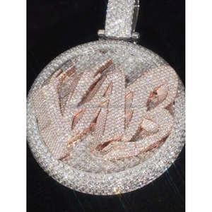 Pendentif Hip Hop glacé pendentif VVS Moissanite argent sterling 925 bijoux faits main personnalisés - Product Image 1