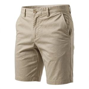 Shorts chino pour homme, coupe classique, en twill premium, formels, pour le travail, avec poches, couleur unie, légers, respirants, logo personnalisé, vente en gros - Product Image 3