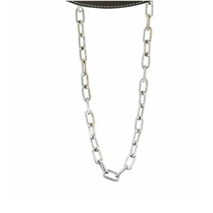 Ceinture de musculation en cuir robuste avec chaîne métallique véritable, réglable, en EVA, pour entraînement en salle de sport et équipement de fitness - Product Image 3