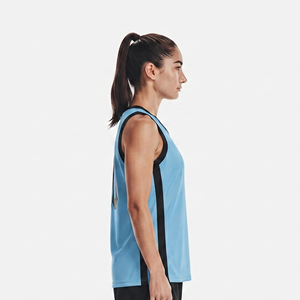 Camiseta de Baloncesto Sublimada al por Mayor, de Secado Rápido, para Mujer, sin Mangas, para Deportes de Alto Rendimiento - Product Image 3