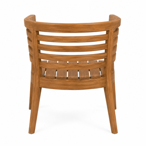Modern Eco-Friendly Waterproof Wood Dining <b>Chair</b> with Curved <b>Back</b> Slatted Seat Stable Design for Hotel Park Villa Dining Rooms - Product Image 4
