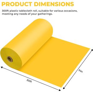 Rotolo di Tovaglia in Plastica Usa e Getta Premium per Tutti i Tipi e Forme di Tavoli, per Casa, Ufficio e Feste - Product Image 1