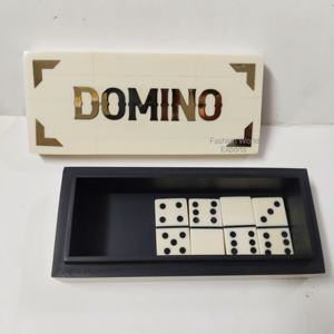 Juego de Dominó de Lujo con Caja Decorativa de Latón, Juego de Mesa Familiar Premium, Regalo - Product Image 1
