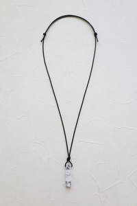 Grands pendentifs rectangulaires en pierres précieuses avec cordon réglable - Colliers en plaques de cristal naturel polies - Bijoux en pierres de guérison Reiki - Product Image 2