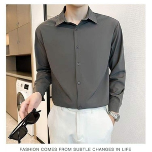 เสื้อเชิ้ตผู้ชายลำลองฤดูร้อน รุ่น X-002 ระบายอากาศได้ดี เป็นมิตรกับสิ่งแวดล้อม ผลิตจากผ้าป๊อปลินย้อมเส้นด้าย บริการ OEM - Product Image 5