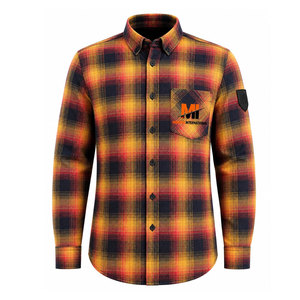 Latest Fashion Men's Flannel <b>Shirt</b> 100% Cotton Long Sleeve Casual Autumn Season <b>Shirt</b> Wholesale OEM High Quality Customized Logo - Product Image 2