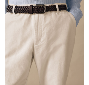 กางเกงชิโน่ผู้ชายผ้าฝ้ายหวีอย่างดี ทรงคลาสสิค ใส่สบาย สไตล์ลำลองสำหรับธุรกิจ ขายส่ง รับสั่งทำ ระบายอากาศได้ดี - Product Image 4