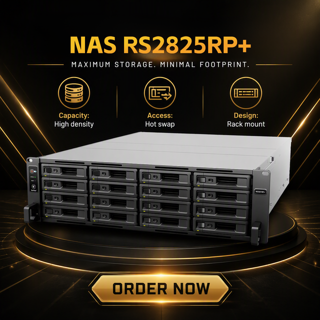 16 Bay Rack Mount NAS Server 2825RP+ Enterprise Network Attached Storage Data Storage Server for Business Backup Solution