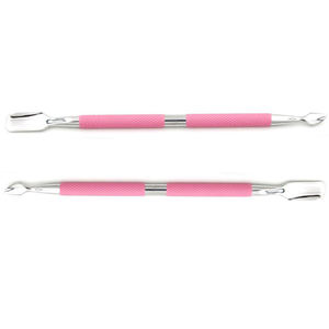 Pousse-cuticules en acier inoxydable de haute qualité 2026, outil de manucure personnalisé, fonction de nettoyage des ongles, double extrémité, design écologique - Product Image 4