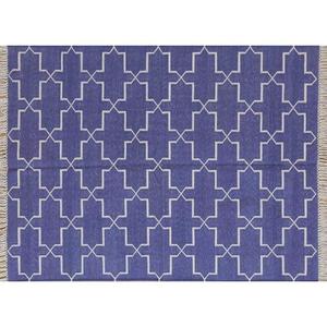Tapis élégant en coton tissé à la main à tissage plat avec durabilité au quotidien et style intemporel - Product Image 2