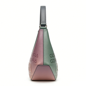 OEM Custom Gradient Hobo <b>Bag</b> Embossed Letter PU Leather Shoulder <b>Bag</b> Top Handle Fashionable Versatile for Mature Charm - Product Image 1