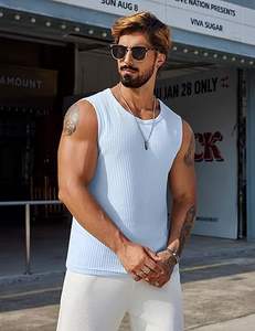 Camiseta sin Mangas para Hombre, de Secado Rápido, de Algodón, para Entrenamiento Muscular, Camisetas Deportivas sin Mangas de Secado Rápido para Gimnasio y Running - Product Image 2