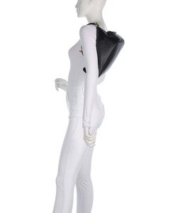 Bolso de Hombro de Cuero Negro para Mujer, con una Sola Correa, Resistente al Agua, Estilo Hobo, Tipo Tote, Bandolera, para el Trabajo y Viajes, Hecho en EE. UU. - Product Image 3