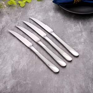 High Quality Prime Silver Stainless Steel Kitchen <b>Knife</b> Set of 4 Handmade Damascus Blade Luxury G10 <b>Bone</b> <b>Handle</b> Packed Gift Box - Product Image 4