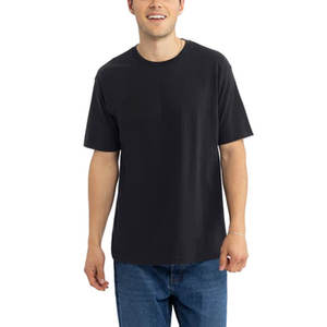 T-shirts pour hommes Next Level en tissu tri-mélange, col rond, manches courtes, coupe classique, décontractés, bleu marine - Product Image 3