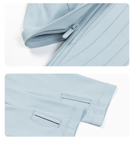 Veste à capuche légère à manches longues pour femme, anti-neige, protection solaire UPF 50+, avec masque intégré, idéale pour l'escalade, le camping, la randonnée et la course à pied. - Product Image 4