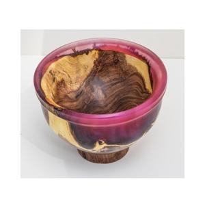Bol en bois et résine époxy fait main par un designer, avec bois massif de qualité supérieure, écologique, bol de service de luxe pour fruits, pour la décoration de la maison - Product Image 3