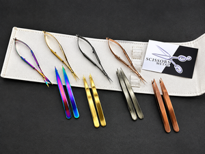 Pinzas para Cejas de Acero Inoxidable con Punta Puntiaguda, Ligeras, Modernas, Herramienta de Belleza para Salón, Logotipo Personalizado, Empaque de Belleza Academy - Product Image 5