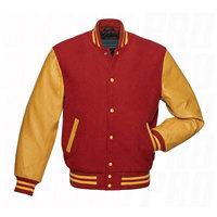 Veste universitaire bleu marine pour homme avec manches en cuir PU et bordure jaune, style preppy, fermeture boutonnée, coupe classique, pour l'automne