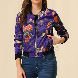 Reasonable Price Best Selling Comfort Women Printing Varsity <b>Jackets</b> Fashion Garment For Casual Daily Wardrobe Use - Product Image 2