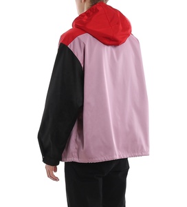 แจ็คเก็ตกันลมไนลอนแบบกำหนดเองยี่ห้อดังยอดนิยมสำหรับผู้ชาย/เสื้อกันลมกันน้ำแบบมีสีตัดกัน ไซส์พลัส - Product Image 2