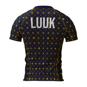 Custom Made Sublimated <b>Gym</b> <b>Compression</b> <b>Shirt</b> Half Sleeve Rash Guard Stretchable Breathable Top for Training and Workouts - Product Image 2