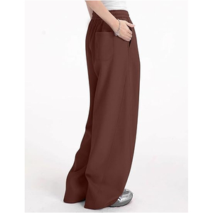 Pantalones Deportivos Personalizados para Mujer, Forrados de Felpa, Estilo Holgado, con Bolsillos, para Invierno - Product Image 4