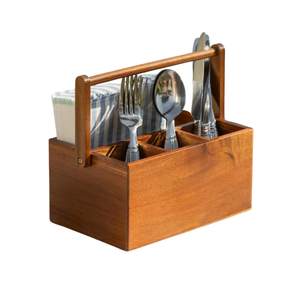 Porte-ustensiles en bois d'acacia moderne, écologique et facile à utiliser pour la cuisine, la maison et le jardin - Fournitures de bureau et artistiques, essentiels pour les pique-niques - Product Image 2