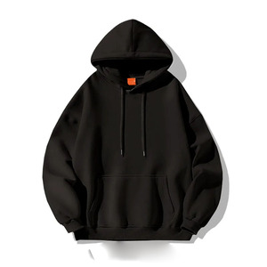 Custom 100% Cotton for Men's Letter Pattern <b>Hoodie</b> <b>Plain</b> Drop Shoulder Oversized Hooded Sweatshirt Waterproof Streetwear - Product Image 3