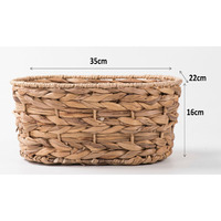 Panier de rangement miniature en jonc de mer tressé ovale moderne - Design multifonctionnel polyvalent