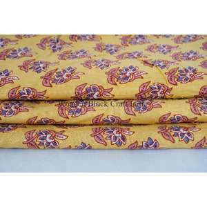 Tela de algodón india estampada a mano, hermosa estampado a mano con bloques de tinta por Robe Cotton Textile Fabrics, tela de algodón estampada para ropa de mujer. - Product Image 6