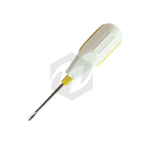 Élévateur dentaire à manche en plastique blanc, élévateur chirurgical en acier inoxydable, instrument orthodontique de précision - Product Image 6