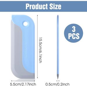 Set di 3 Raschietti Multifunzionali per Piccoli Lavelli, Raschietto in Gomma per Porte in Vetro, Piani Cucina, Finestrini Auto, Bagno - Misura Piccola - Product Image 3