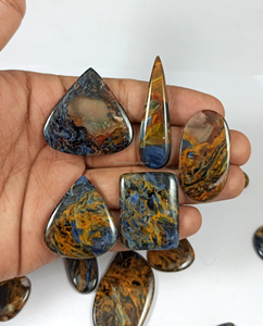 Radha Arts Pietersite Naturelle Quartz Gemme en vrac Cabochon Formes Variées Multicolore Lisse Poli à la main en gros Semi-précieuse - Product Image 6