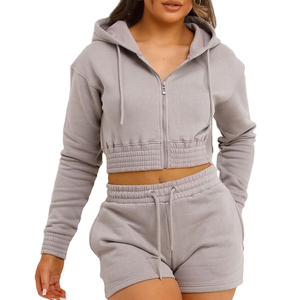 Sweat-shirt à capuche en molleton tricoté pour femme, coupe classique, avec logo frontal, personnalisable, fournisseur OEM, 100 % coton, vente en gros - Product Image 2